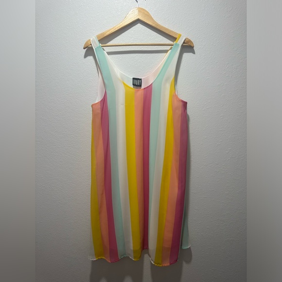 IVORY Rainbow Sunshine Stripe Sun Dress - Picture 1 of 6